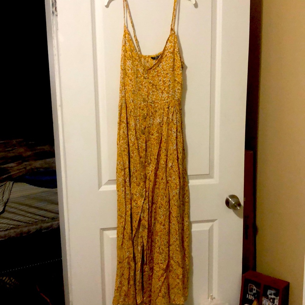 Yellow floral dress